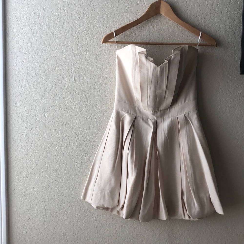 Strapless white dress